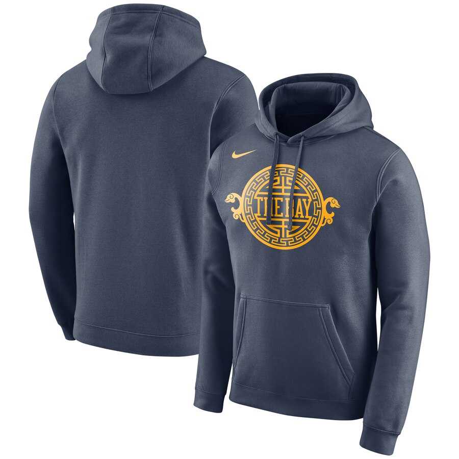 NBA Golden State Warriors Nike City Edition Logo Essential Pullover Hoodie Navy